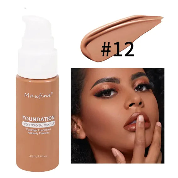 PerfectCover 12-Color Liquid Foundation & Concealer – Flawless, Long-Lasting Coverage